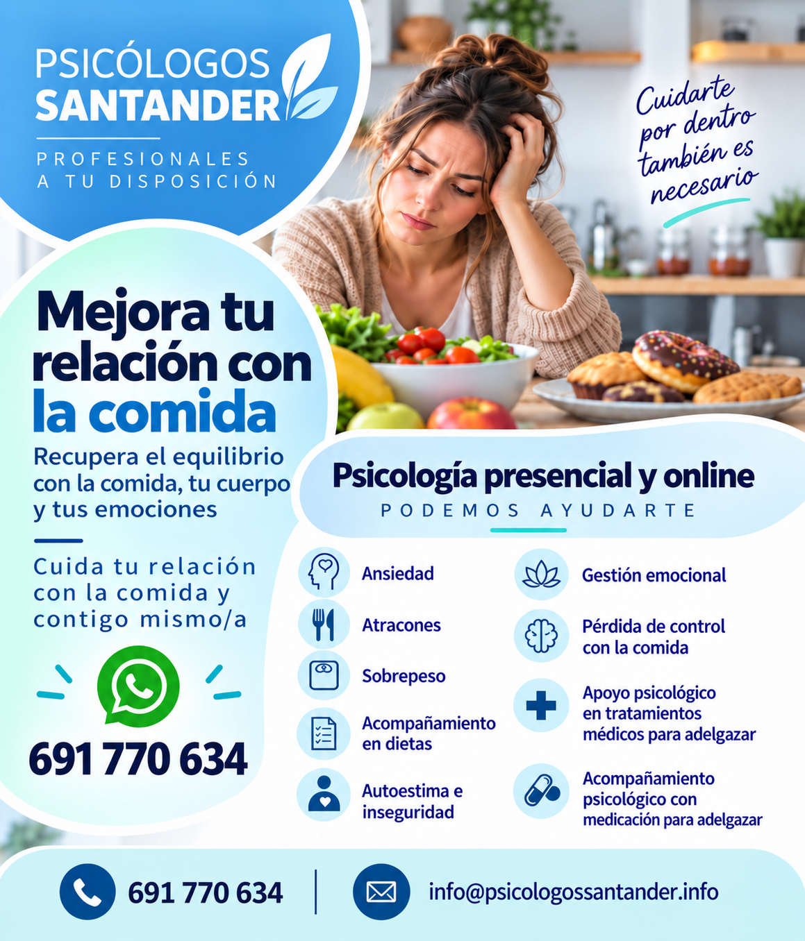 Apoyo psicológico para mejorar la relación con la comida